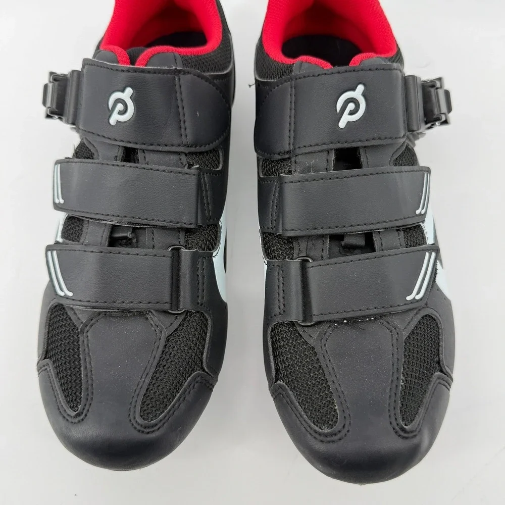 Peloton Cycling Shoes Black‎ White EU39 US Women 8/Men 6 Cleats Included Indoor